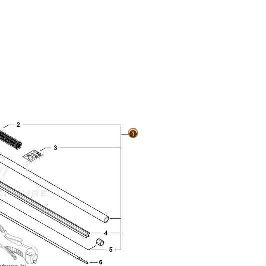 Echo part C050003800 — IPL diagram snippet (6x zoom, amber highlight)