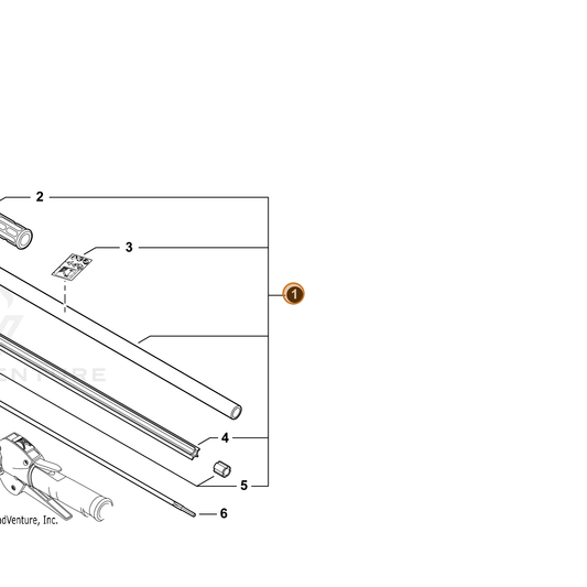 Echo part C050003840 — IPL diagram snippet (6x zoom, amber highlight)