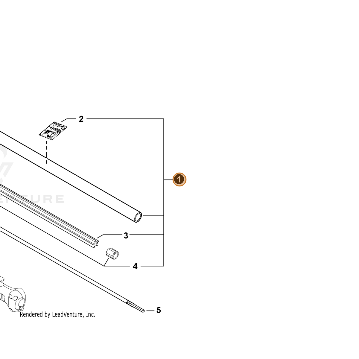 Echo part C050003910 — IPL diagram snippet (6x zoom, amber highlight)