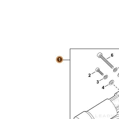 ECHO part C051000021 — IPL diagram snippet (6x zoom, amber highlight)