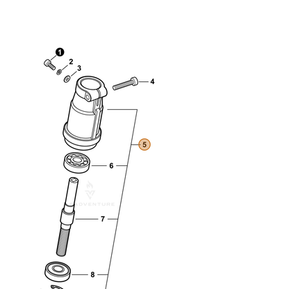 Echo part C056000012 — IPL diagram snippet (6x zoom, amber highlight)