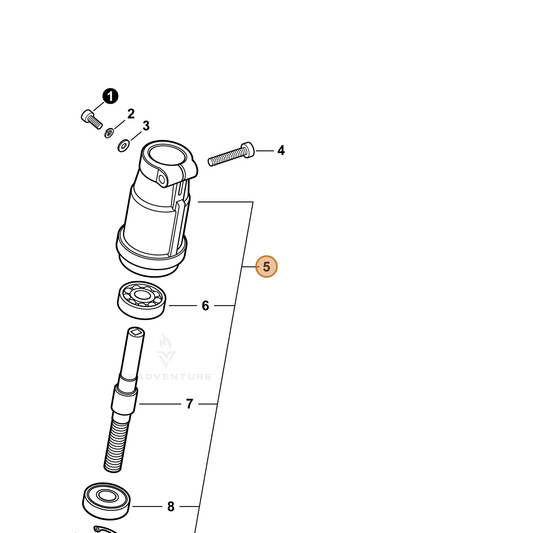 Echo part C056000012 — IPL diagram snippet (6x zoom, amber highlight)