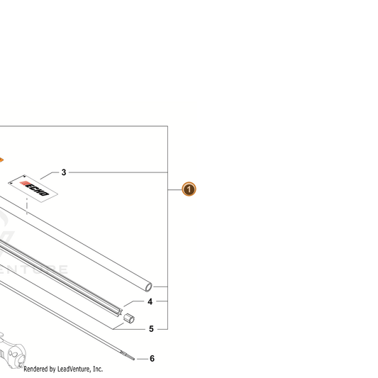Echo part C059000100 — IPL diagram snippet (6x zoom, amber highlight)