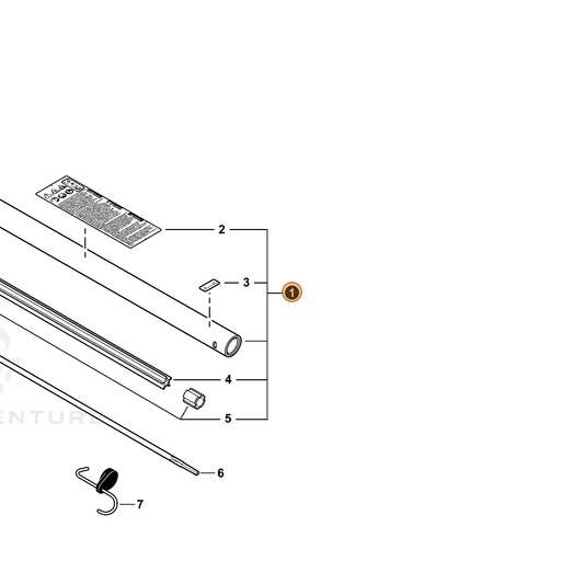 Echo part C059000250 — IPL diagram snippet (6x zoom, amber highlight)
