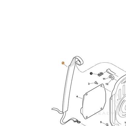 ECHO part C061000111 — IPL diagram snippet (6x zoom, amber highlight)