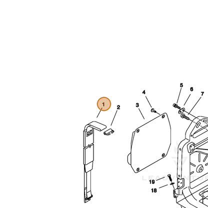 ECHO part C061000190 — IPL diagram snippet (6x zoom, amber highlight)
