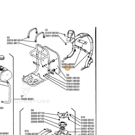 Echo part C061000301 — IPL diagram snippet (6x zoom, amber highlight)