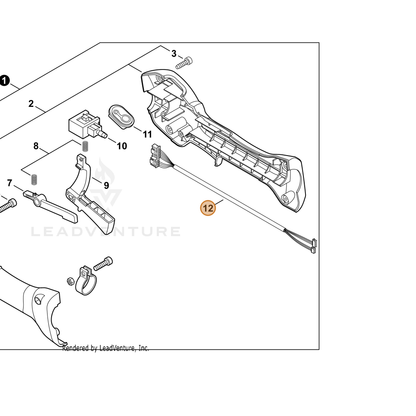 ECHO part C130000640 — IPL diagram snippet (6x zoom, amber highlight)