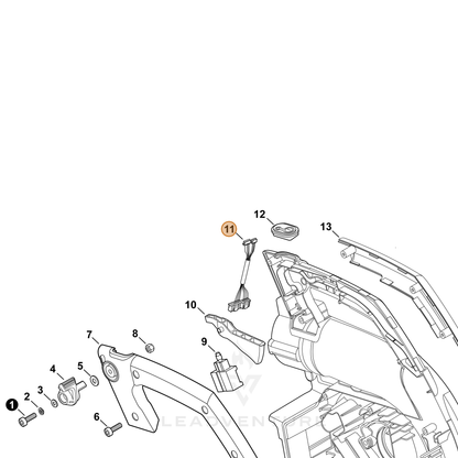 ECHO part C130000680 — IPL diagram snippet (6x zoom, amber highlight)