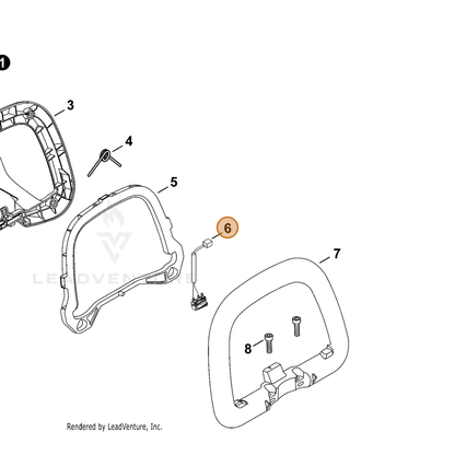 ECHO part C130000710 — IPL diagram snippet (6x zoom, amber highlight)