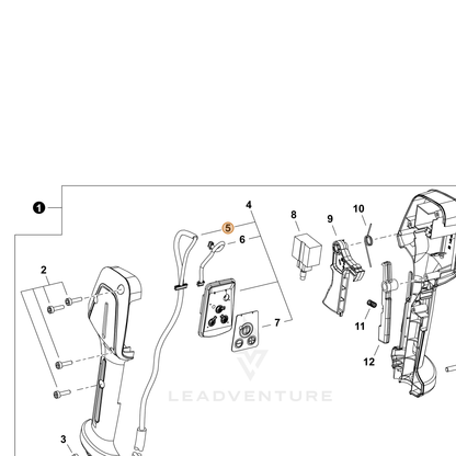 ECHO part C130001170 — IPL diagram snippet (6x zoom, amber highlight)
