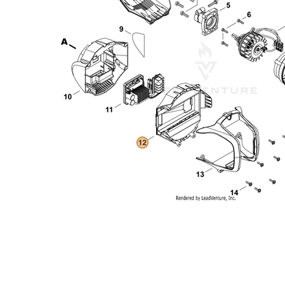 ECHO part C146000030 — IPL diagram snippet (6x zoom, amber highlight)