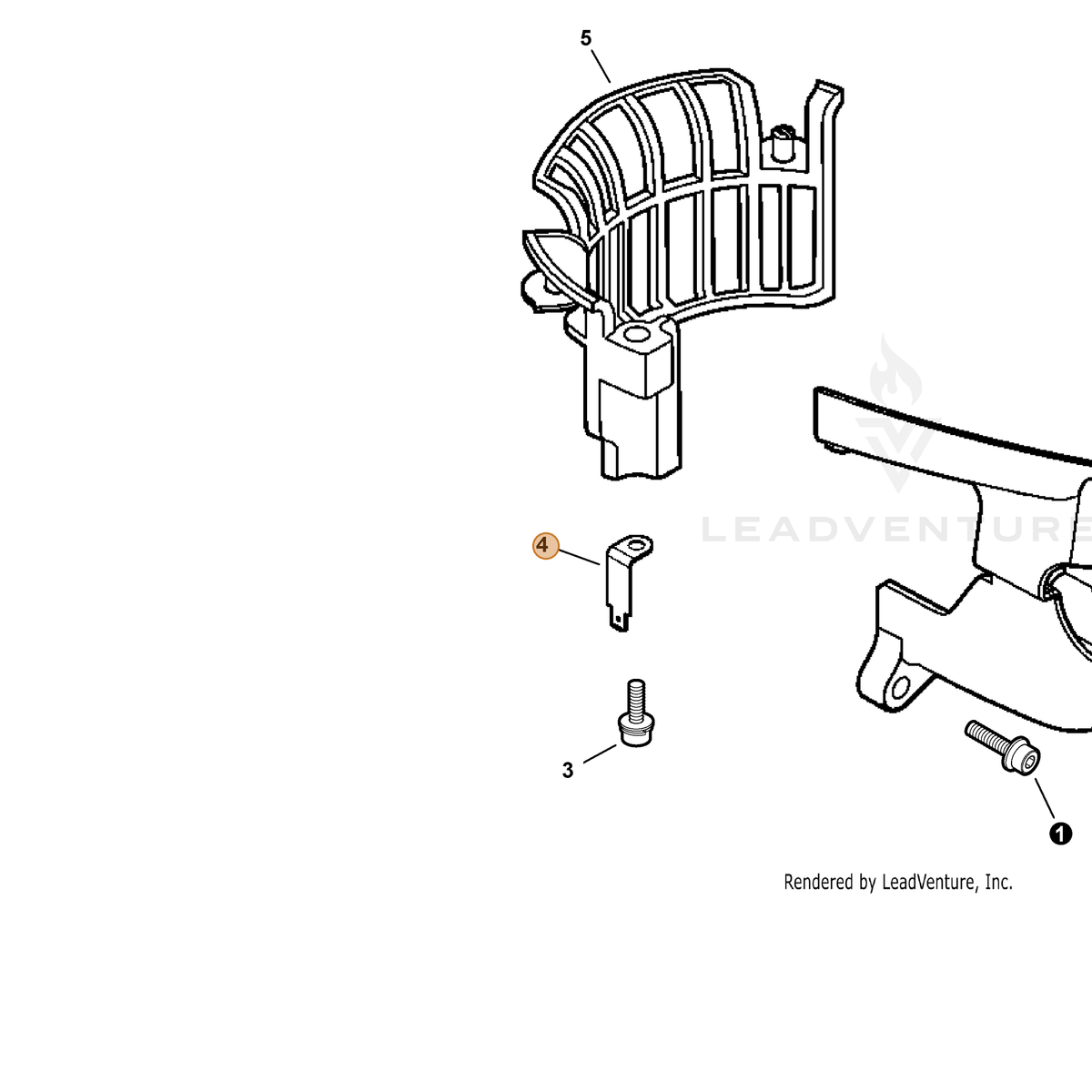 ECHO part C152000410 — IPL diagram snippet (6x zoom, amber highlight)