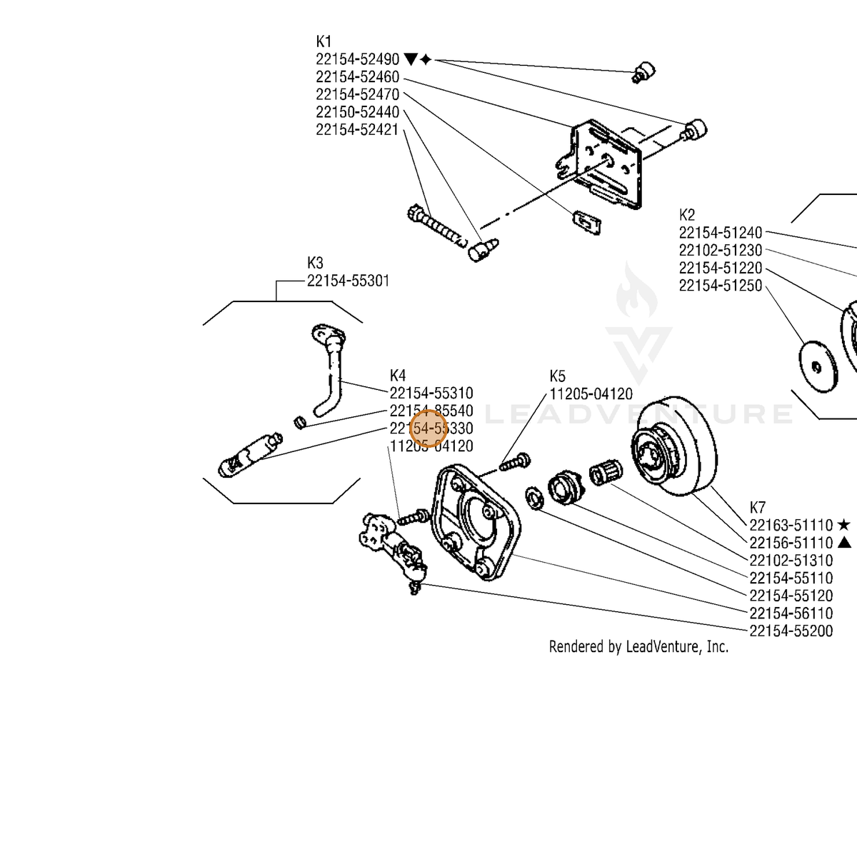 Echo part C209000050 — IPL diagram snippet (6x zoom, amber highlight)