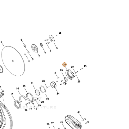 ECHO part C235000070 — IPL diagram snippet (6x zoom, amber highlight)