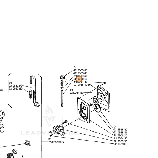 Echo part C271000000 — IPL diagram snippet (6x zoom, amber highlight)