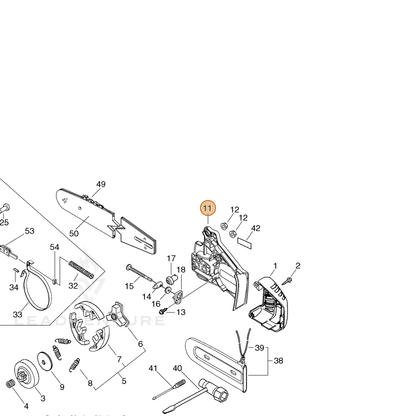ECHO part C300000242 — IPL diagram snippet (6x zoom, amber highlight)