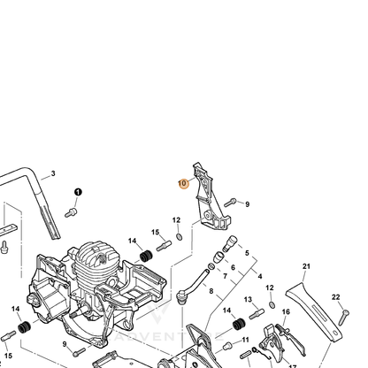 ECHO part C300000321 — IPL diagram snippet (6x zoom, amber highlight)