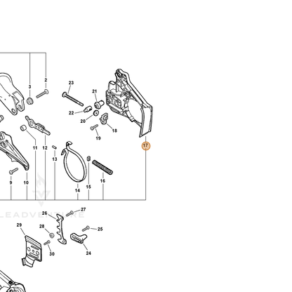 ECHO part C300000370 — IPL diagram snippet (6x zoom, amber highlight)