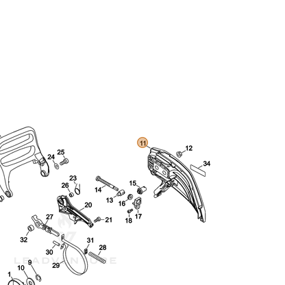 ECHO part C300000402 — IPL diagram snippet (6x zoom, amber highlight)