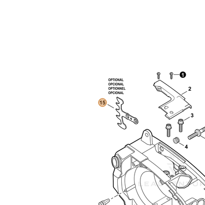 ECHO part C304000070 — IPL diagram snippet (6x zoom, amber highlight)