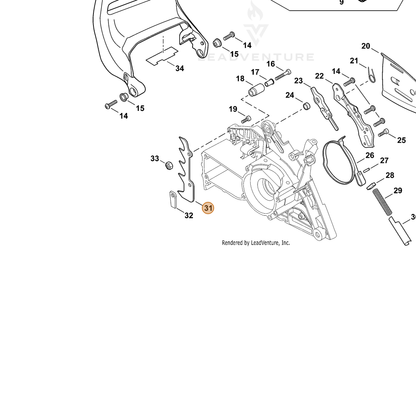 ECHO part C304000290 — IPL diagram snippet (6x zoom, amber highlight)