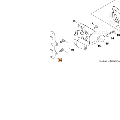 ECHO part C304000310 — IPL diagram snippet (6x zoom, amber highlight)