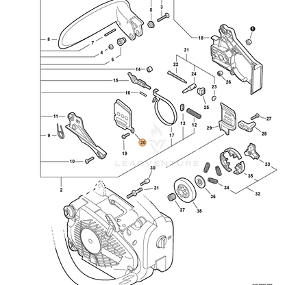 ECHO part C305000031 — IPL diagram snippet (6x zoom, amber highlight)