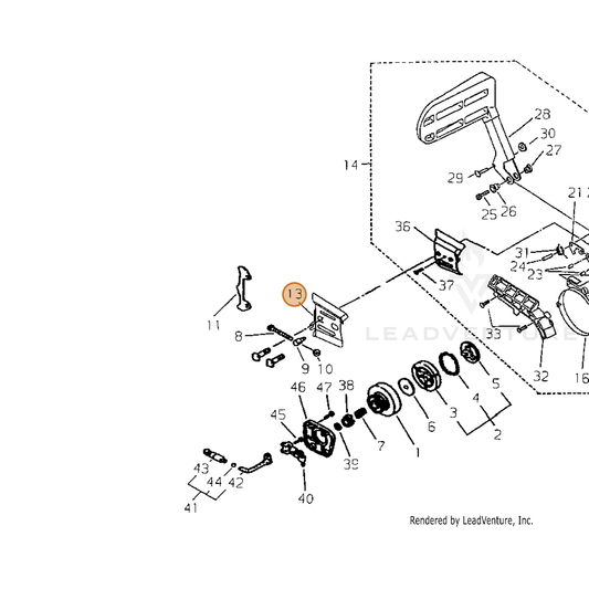 Echo part C305000120 — IPL diagram snippet (6x zoom, amber highlight)