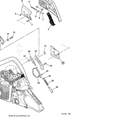 ECHO part C305000390 — IPL diagram snippet (6x zoom, amber highlight)