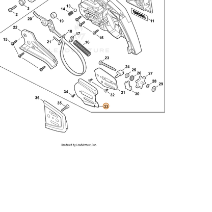ECHO part C305000420 — IPL diagram snippet (6x zoom, amber highlight)