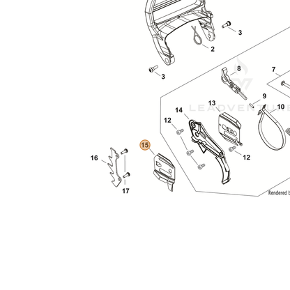 ECHO part C305000560 — IPL diagram snippet (6x zoom, amber highlight)