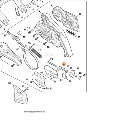 ECHO part C309000170 — IPL diagram snippet (6x zoom, amber highlight)
