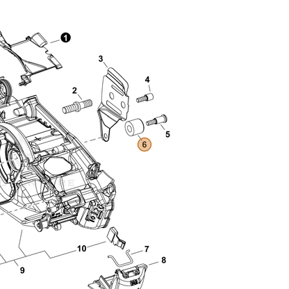 ECHO part C310000140 — IPL diagram snippet (6x zoom, amber highlight)
