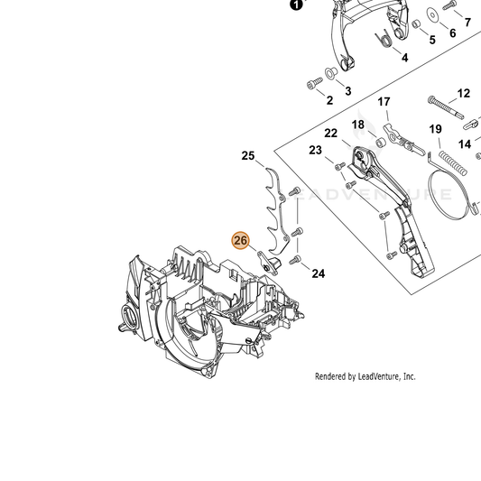 Echo part C310000151 — IPL diagram snippet (6x zoom, amber highlight)