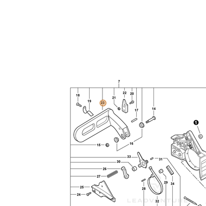 ECHO part C320000120 — IPL diagram snippet (6x zoom, amber highlight)