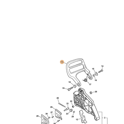 ECHO part C320000141 — IPL diagram snippet (6x zoom, amber highlight)
