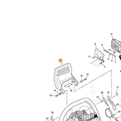 ECHO part C320000410 — IPL diagram snippet (6x zoom, amber highlight)