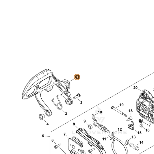 Echo part C320000512 — IPL diagram snippet (6x zoom, amber highlight)