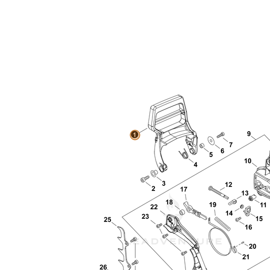 ECHO part C320000531 — IPL diagram snippet (6x zoom, amber highlight)