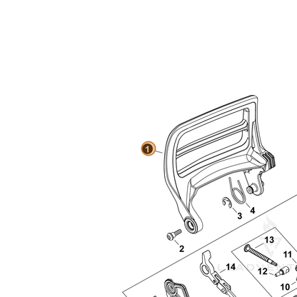 ECHO part C320000590 — IPL diagram snippet (6x zoom, amber highlight)
