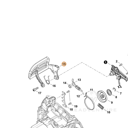 Echo part C320000611 — IPL diagram snippet (6x zoom, amber highlight)