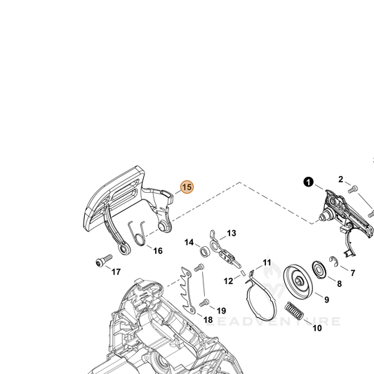 Echo part C320000611 — IPL diagram snippet (6x zoom, amber highlight)