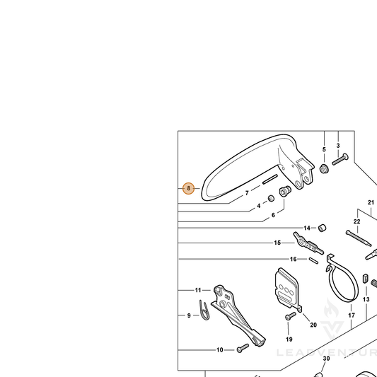 Echo part C320000670 — IPL diagram snippet (6x zoom, amber highlight)