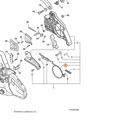 ECHO part C328000110 — IPL diagram snippet (6x zoom, amber highlight)