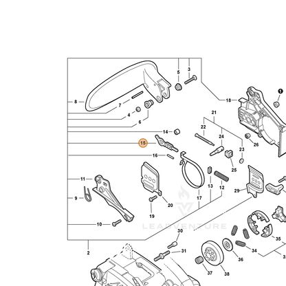 ECHO part C334000060 — IPL diagram snippet (6x zoom, amber highlight)