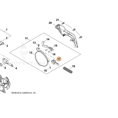 ECHO part C334000180 — IPL diagram snippet (6x zoom, amber highlight)