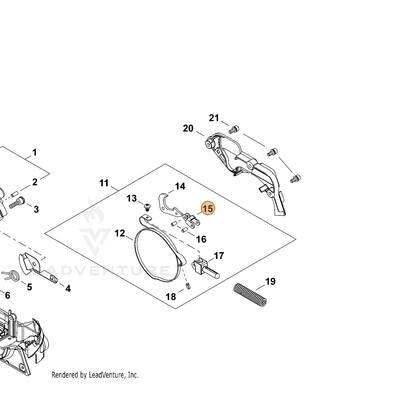 ECHO part C334000200 — IPL diagram snippet (6x zoom, amber highlight)