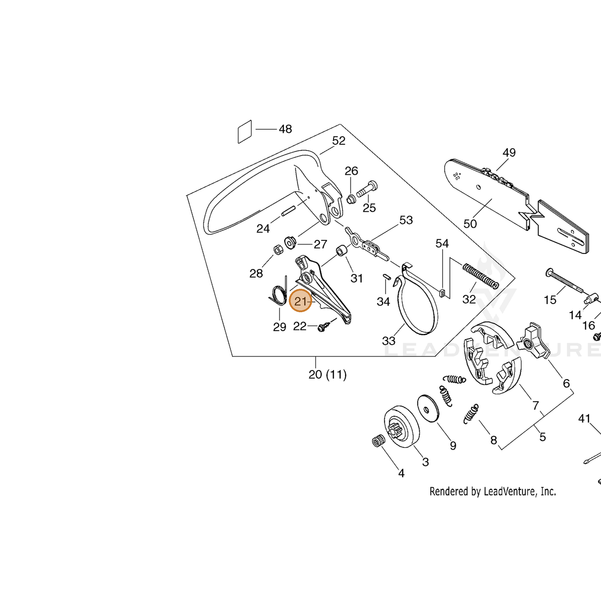 ECHO part C345000084 — IPL diagram snippet (6x zoom, amber highlight)