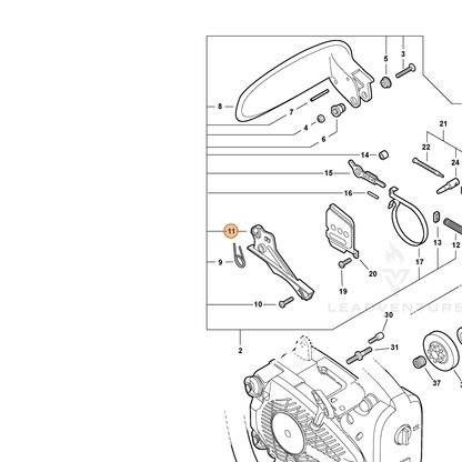 ECHO part C345000114 — IPL diagram snippet (6x zoom, amber highlight)